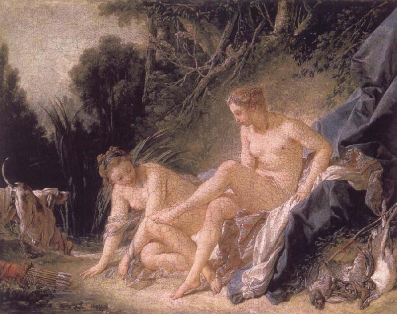 Francois Boucher Diana Resting after her Bath